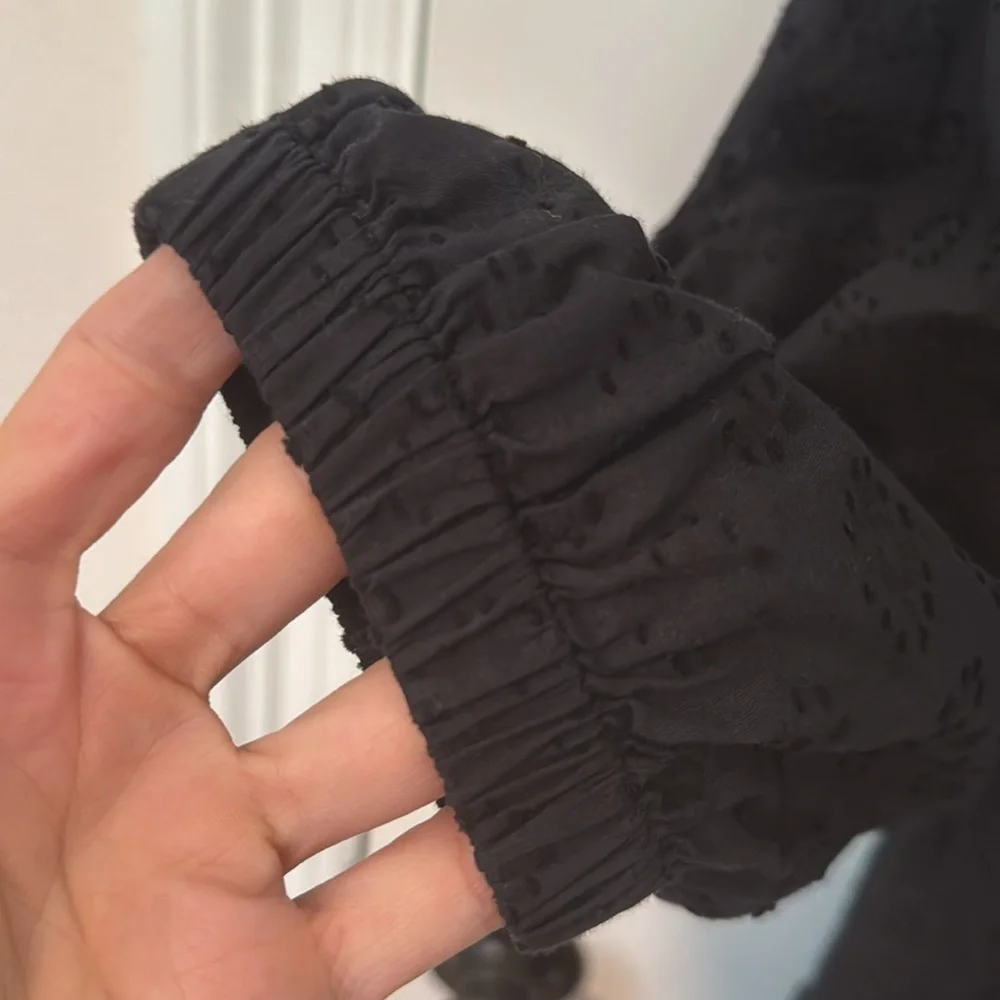 Vineyard Vines Tiered 3/4 Sleeve Dress Black Medium - Picture 7 of 7